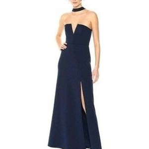 Brand new! Strapless navy evening gown with tags